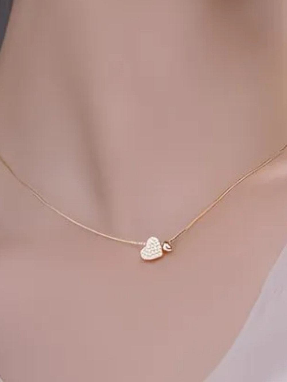 18 Kt Gold Plated Heart Necklace